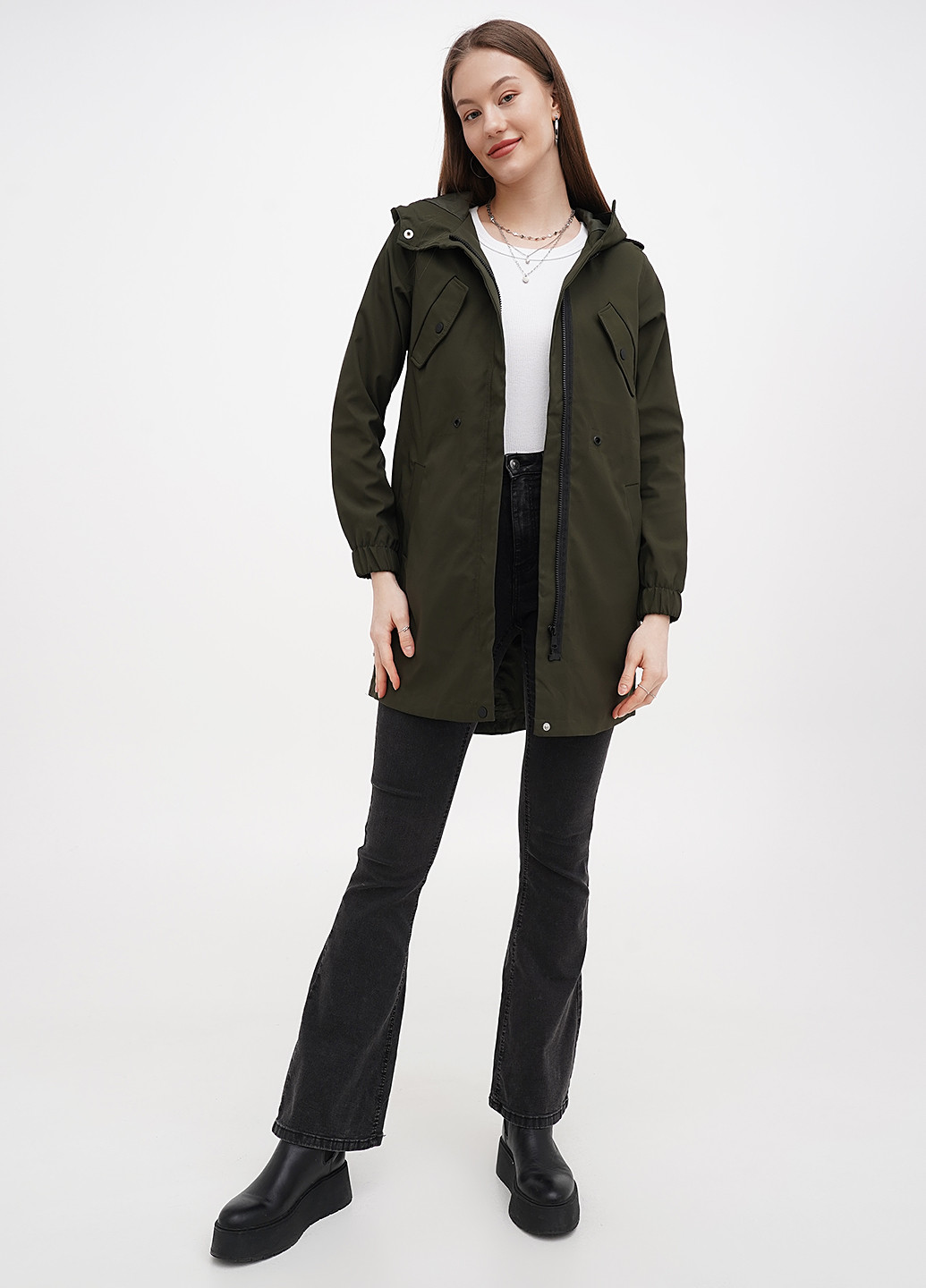 Оливковая (хаки) демисезонная куртка Cropp