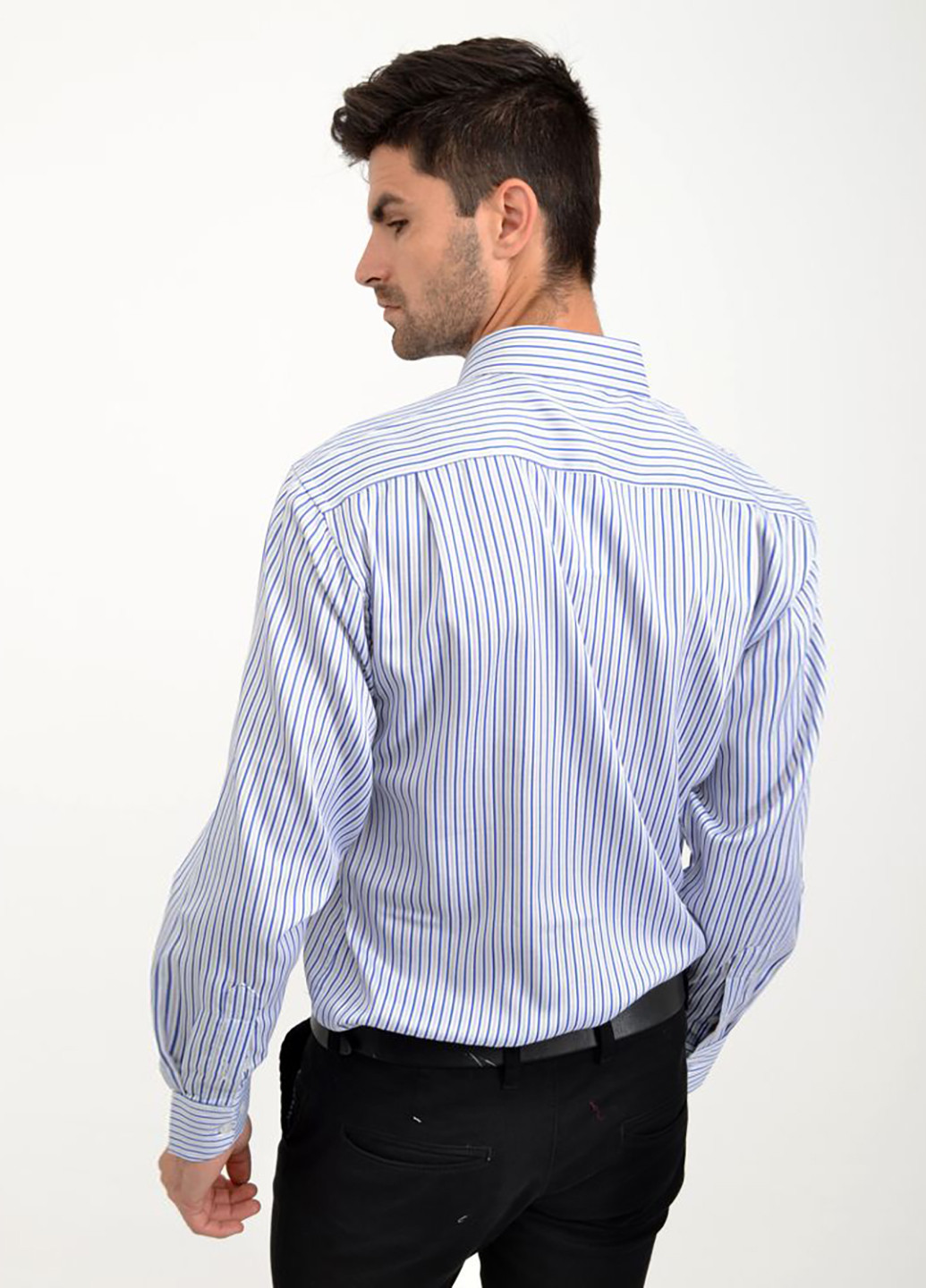 Белая кэжуал рубашка в полоску Ager с длинным рукавом