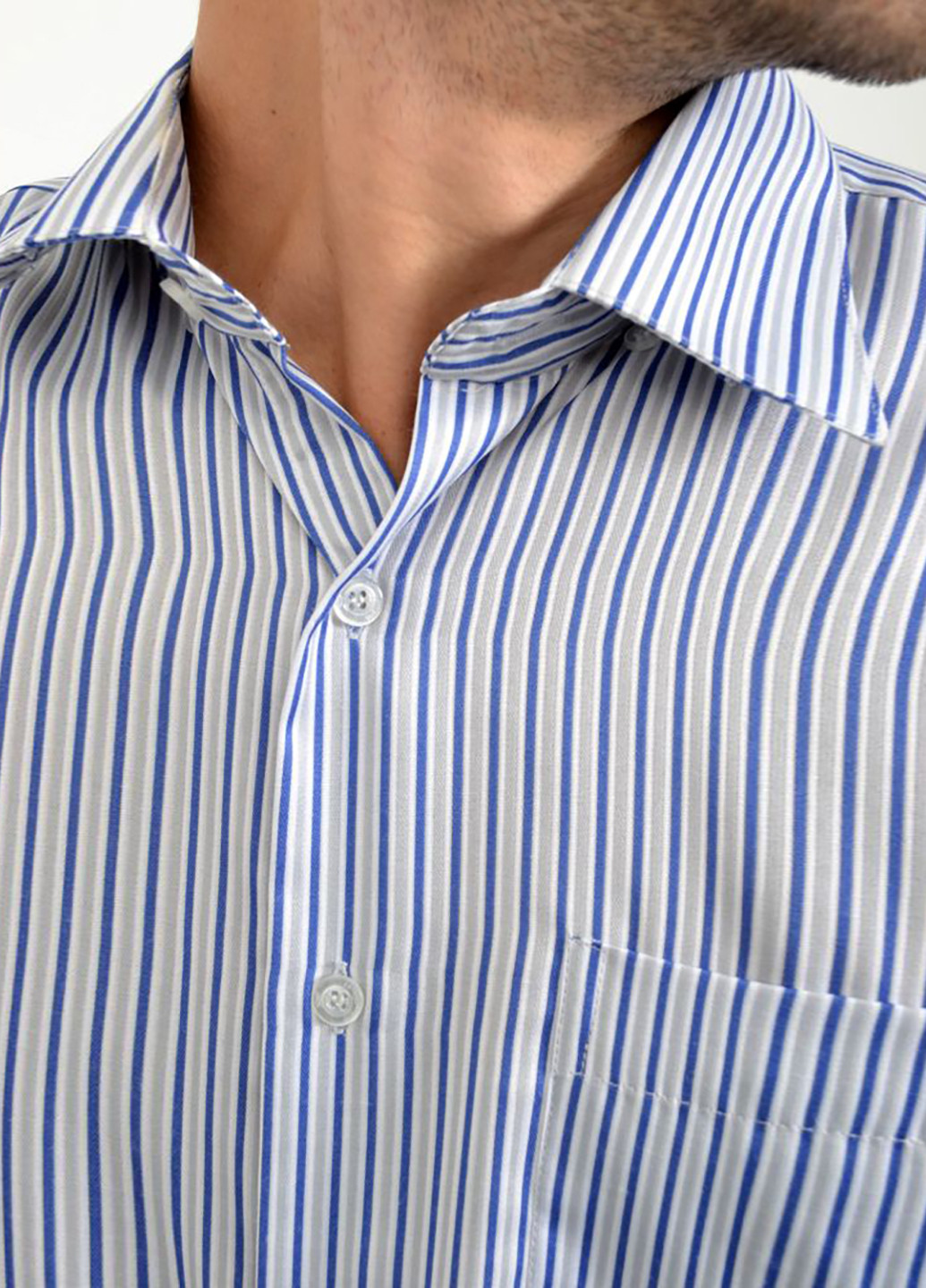 Белая кэжуал рубашка в полоску Ager с длинным рукавом