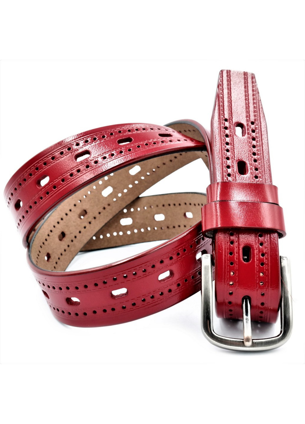 Кожаный ремень женский 110-115х3,5 см Weatro (211366991)