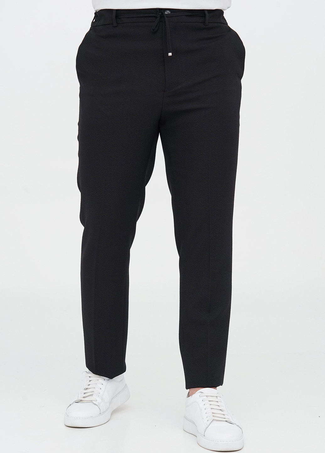 Чорний демісезонний костюм (піджак, штани) брючний Trend Collection