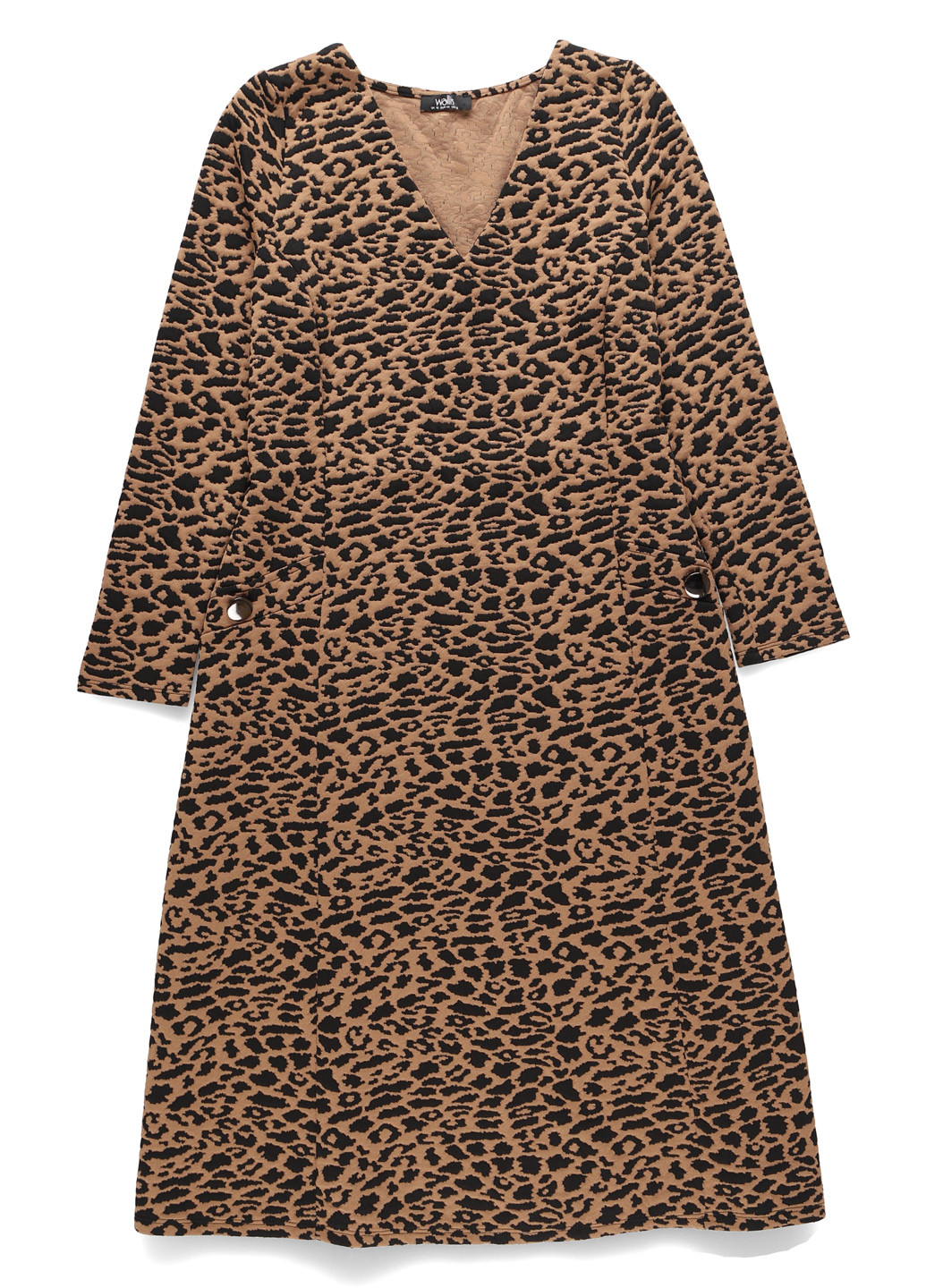 Коричневое кэжуал платье а-силуэт Wallis леопардовый