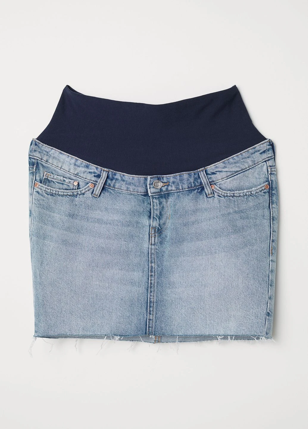 Синяя однотонная юбка H&M