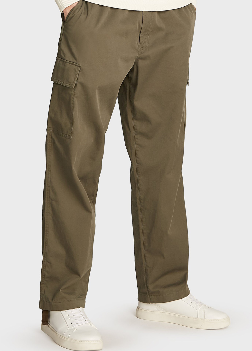 Темно-бежевые кэжуал демисезонные брюки Calvin Klein Jeans