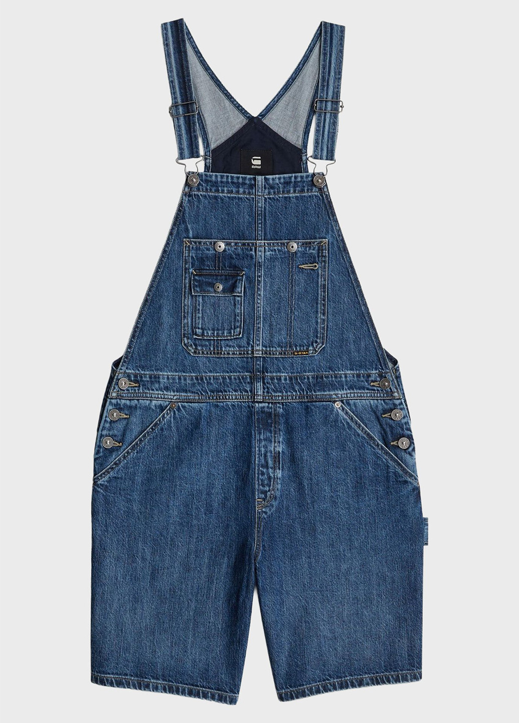 Комбинезон G-Star Raw комбинезон-шорты варенка синий денил хлопок, джинс