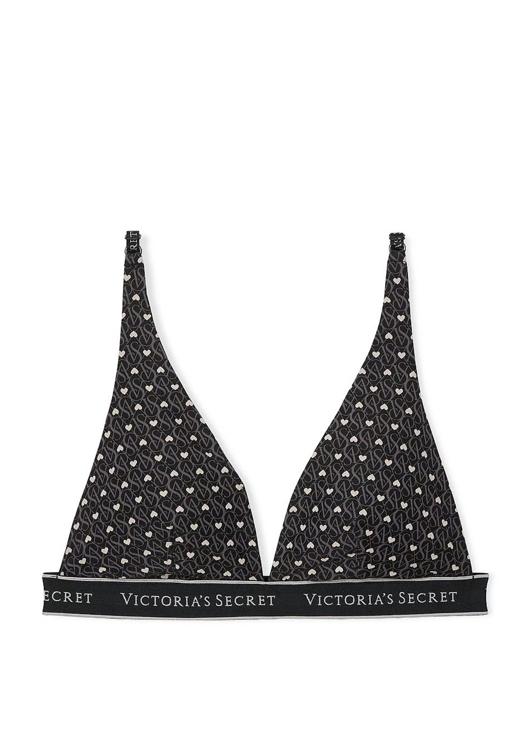 Чорний бралетт бюстгальтер Victoria's Secret без кісточок бавовна