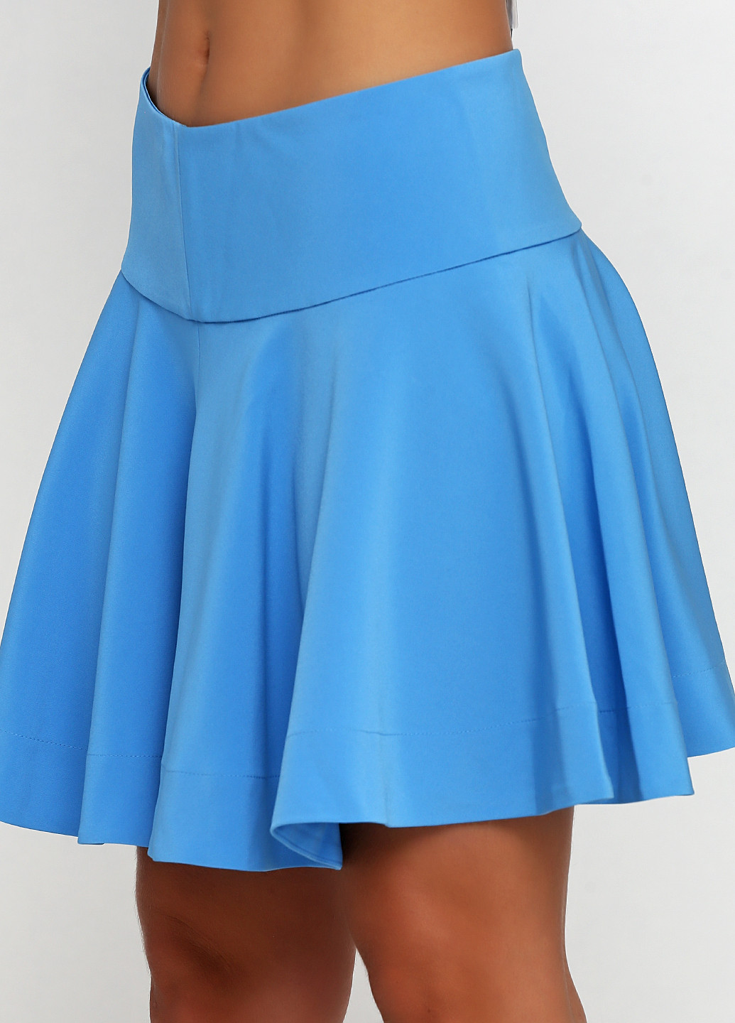 Голубая кэжуал однотонная юбка DKNY клешированная