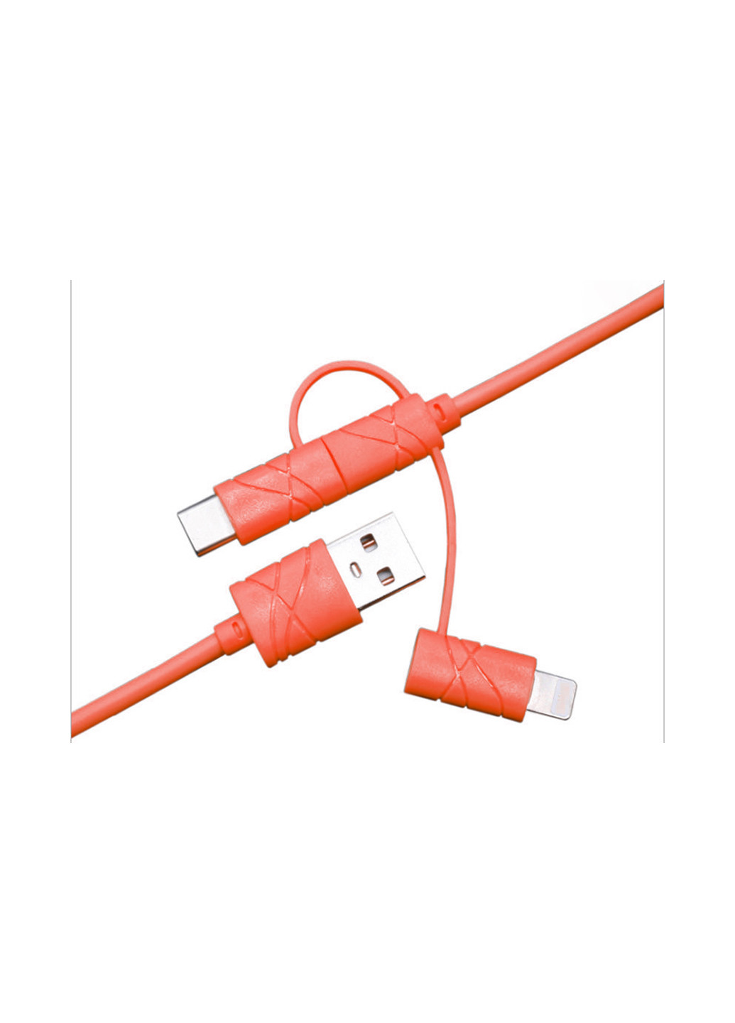 Кабель USB Red, 3 в 1 - Lightning, Micro USB, Type-C, 1 м XoKo sc-310 (132572890)