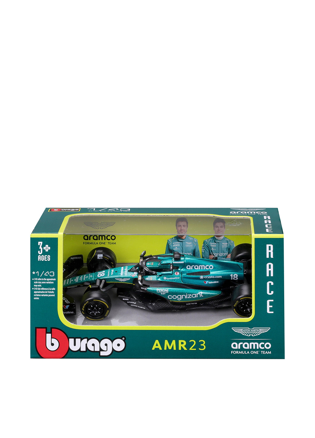 Автомодель Aston Martin AMR23 (1:43), 6,35х13,97х7 см Bburago (303498542)