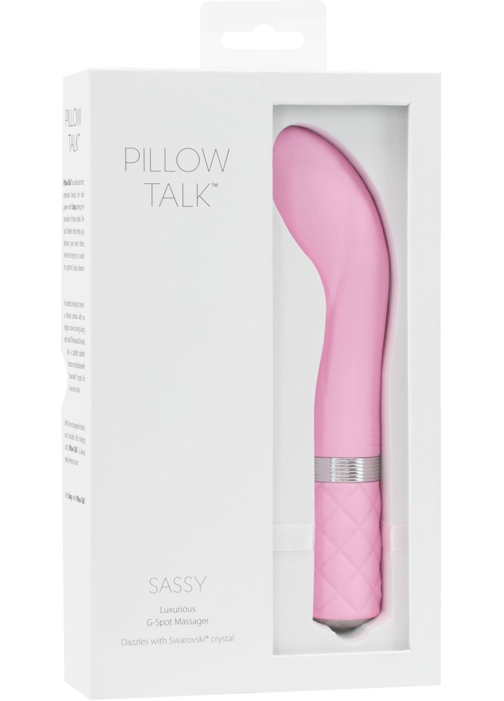 Роскошный вибратор - Sassy Pink с кристаллом Сваровски для точки G Pillow Talk (252146376)