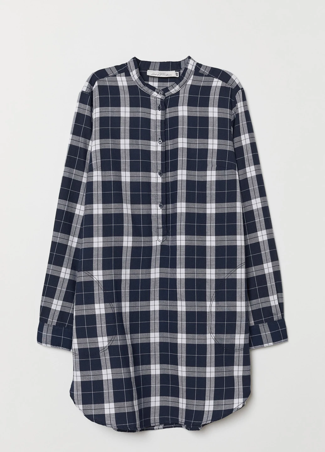 Серая рубашка однотонная H&M