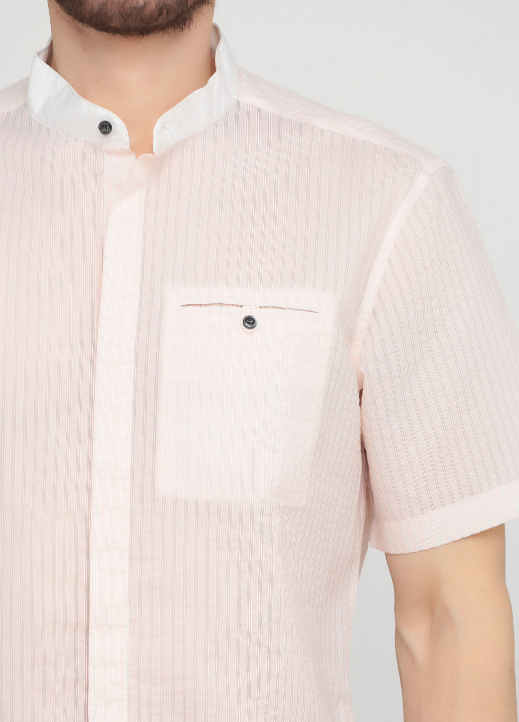 Светло-розовая кэжуал рубашка в полоску Sixty