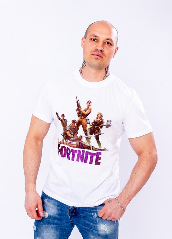 Белая футболка мужская "gamer" с коротким рукавом Носи своє