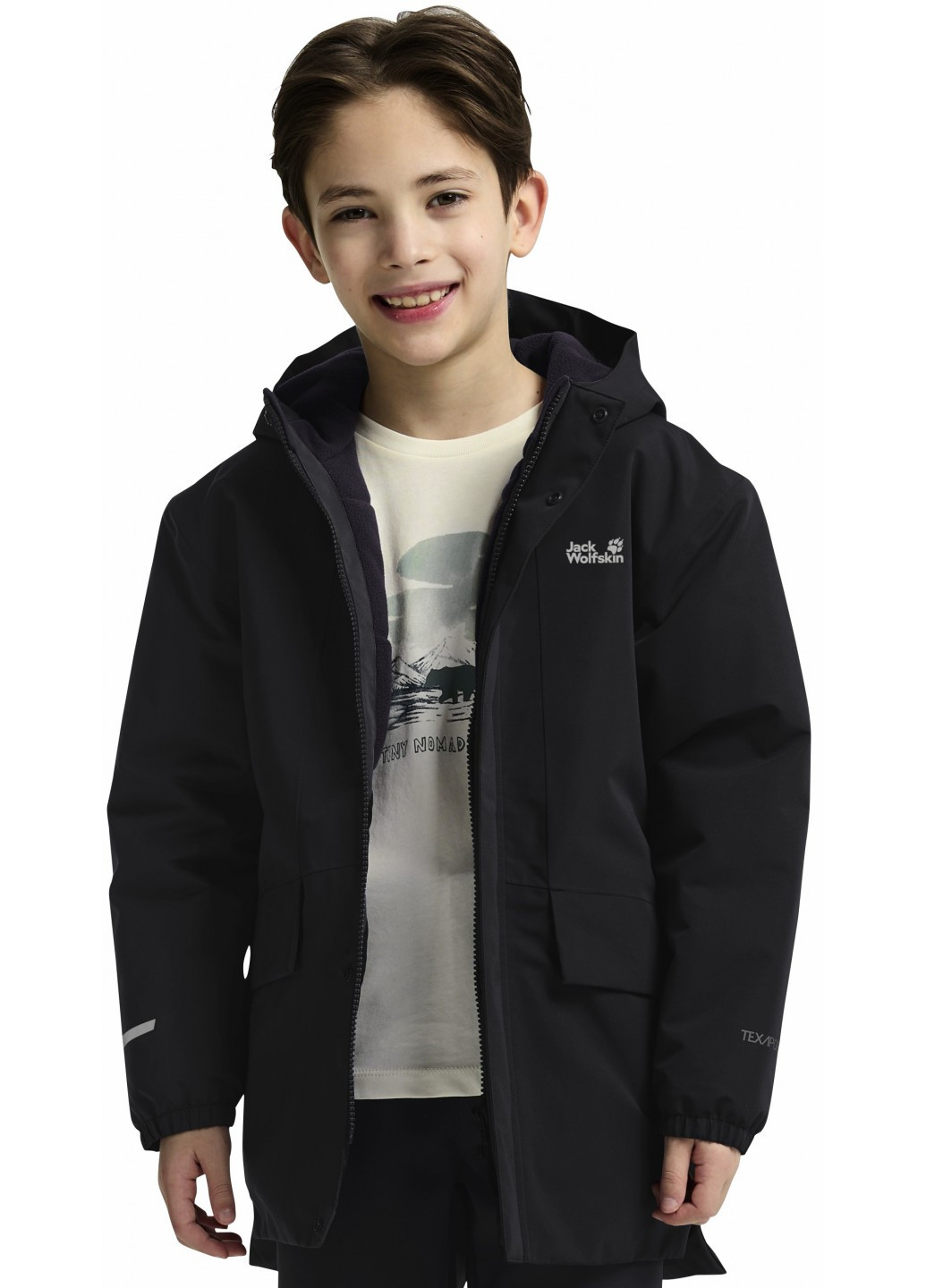 Чорна демісезонна куртка Jack Wolfskin A65314_6000