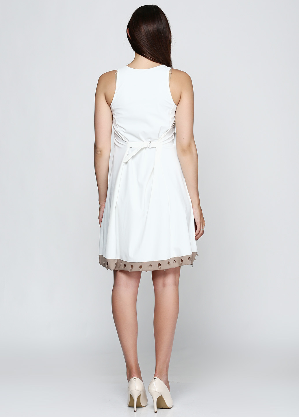 Молочное кэжуал платье а-силуэт Crea Concept