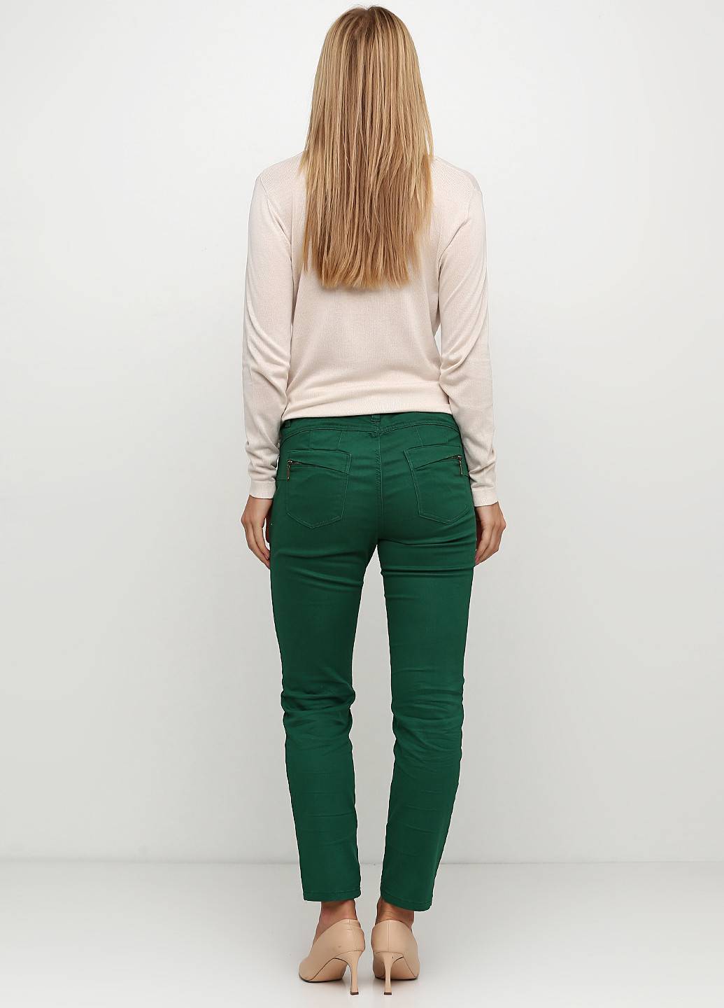 Темно-зеленые демисезонные скинни джинсы Patrizia Dini