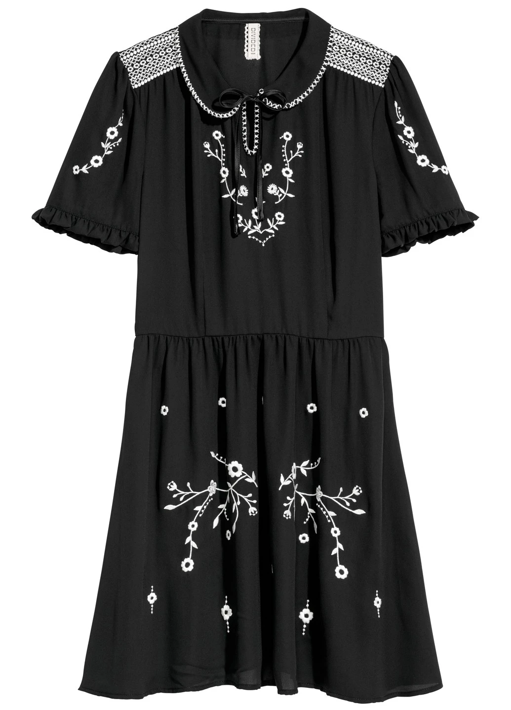 Черное деловое платье H&M однотонное