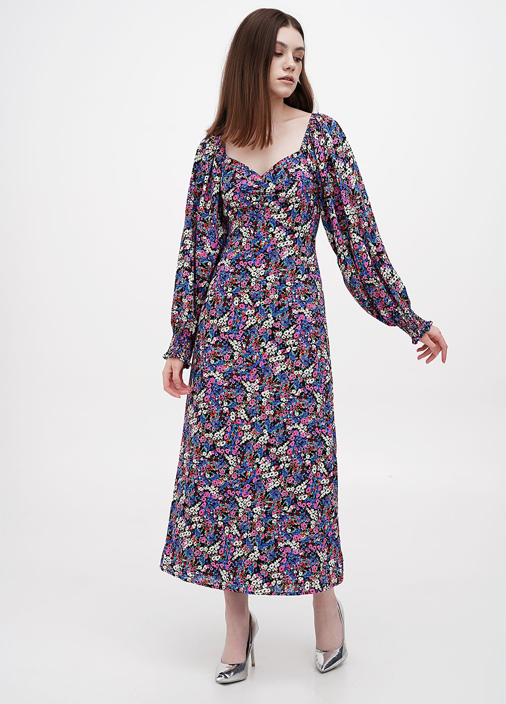 Комбинированное кэжуал платье Nasty Gal с цветочным принтом