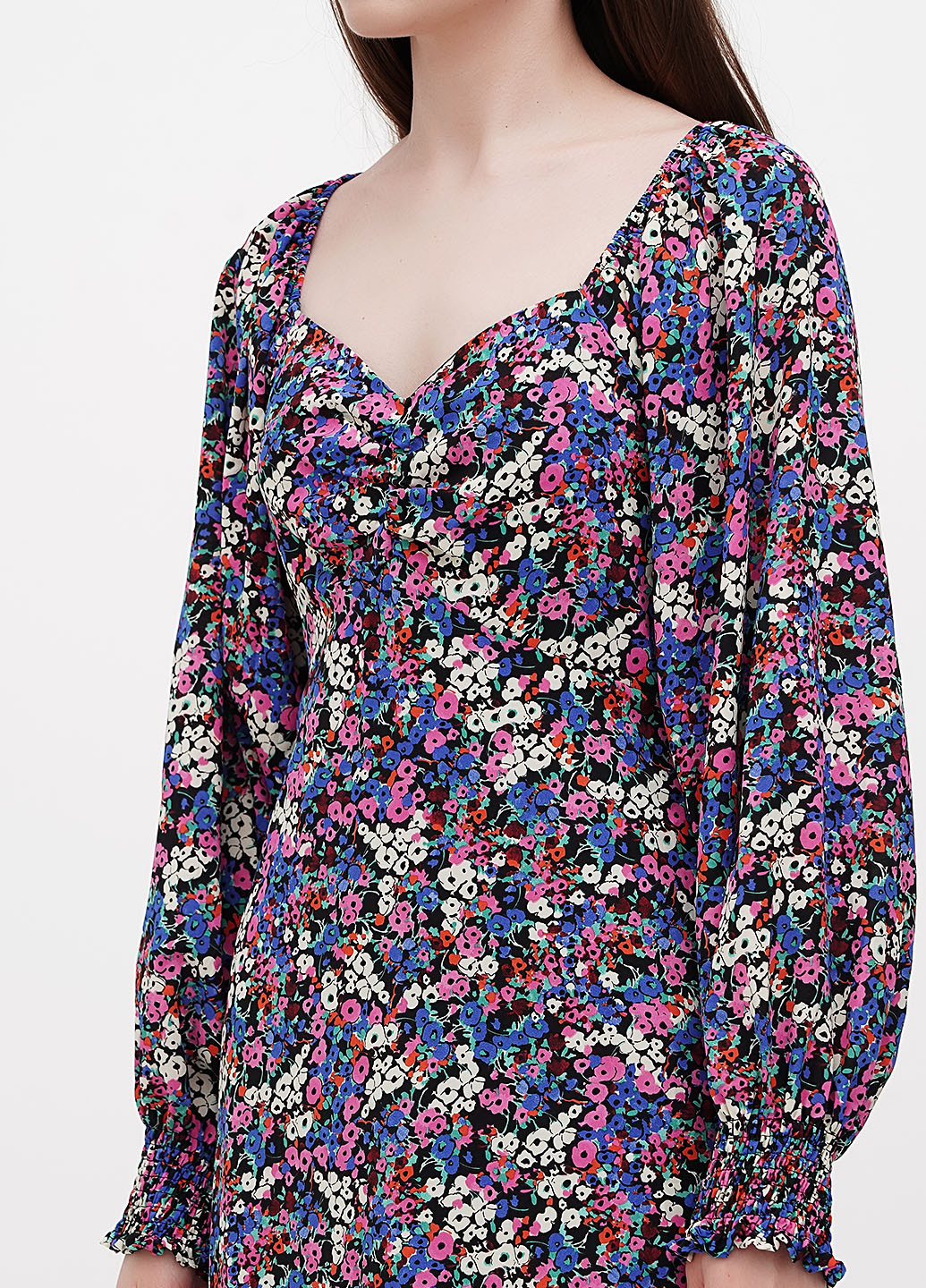 Комбинированное кэжуал платье Nasty Gal с цветочным принтом