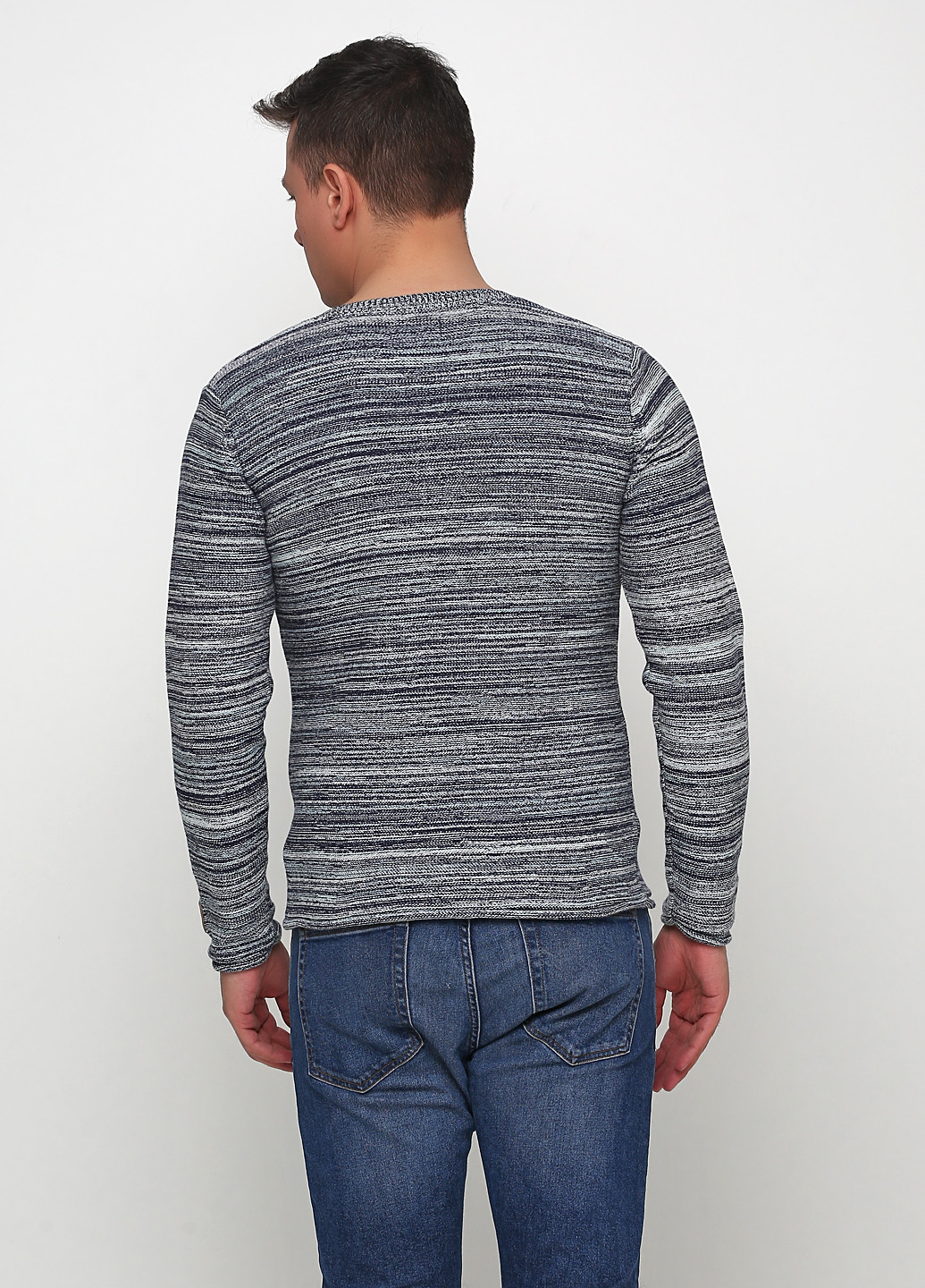 Серо-синий демисезонный пуловер пуловер No Brand