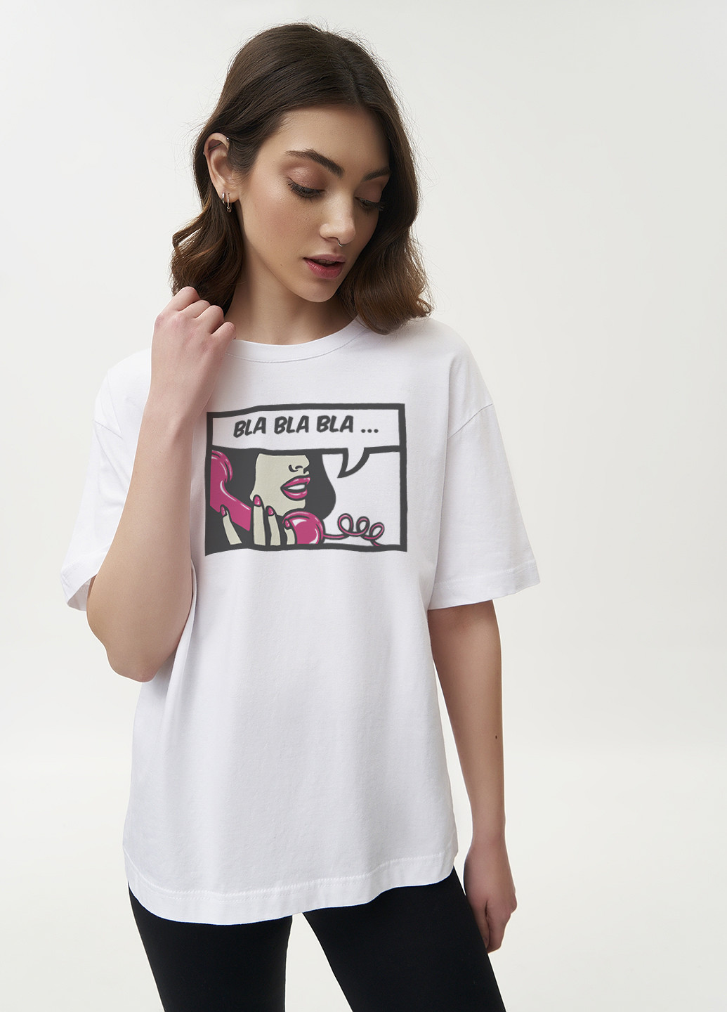 Футболка женская оверсайз Bla-Bla-Bla KASTA design - (257607723)