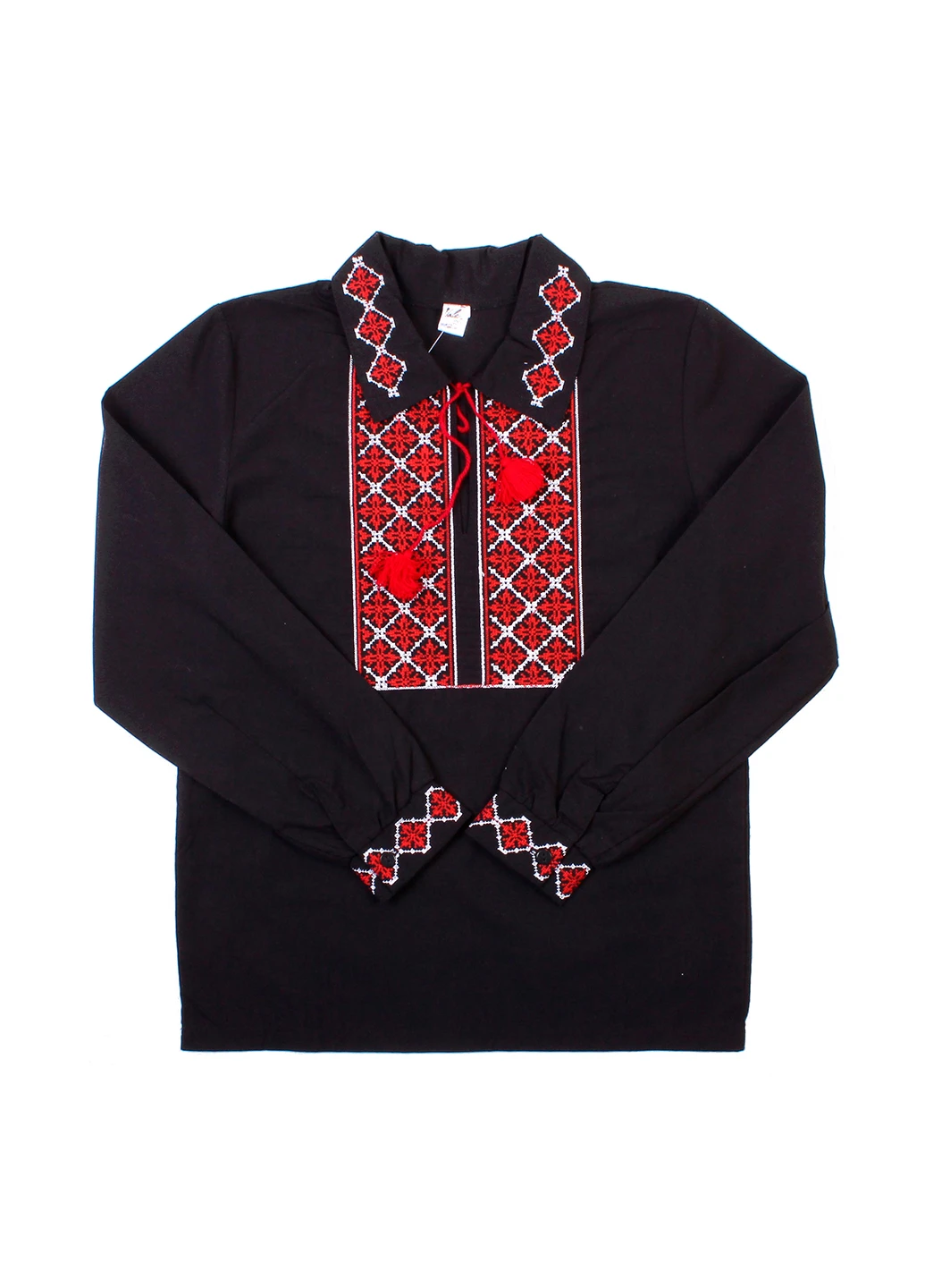Чорна вишиванка Валери-Текс візерунок орнамент бавовна (145897342)
