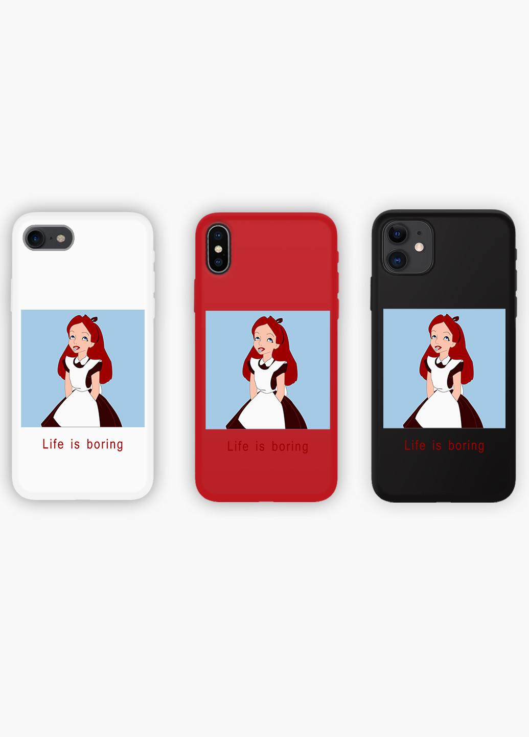 Чехол силиконовый Apple Iphone X Алиса скукота Дисней (Alice in Wonderland Disney) (6129-1435) MobiPrint (219517595)
