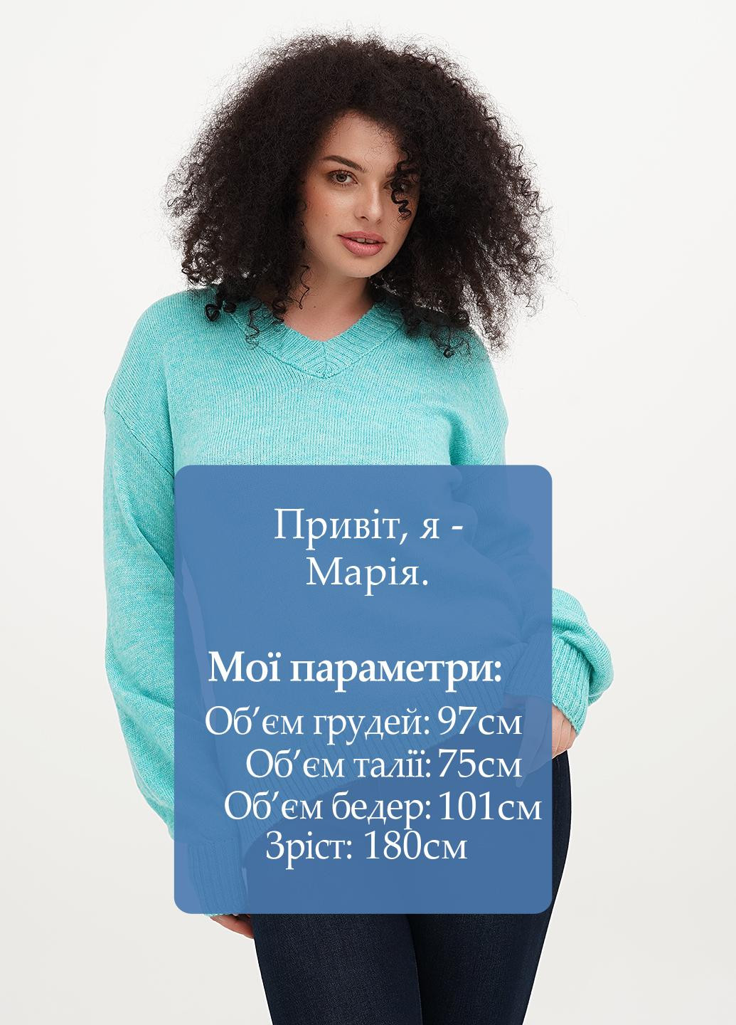 Мятный демисезонный пуловер пуловер Vicolo