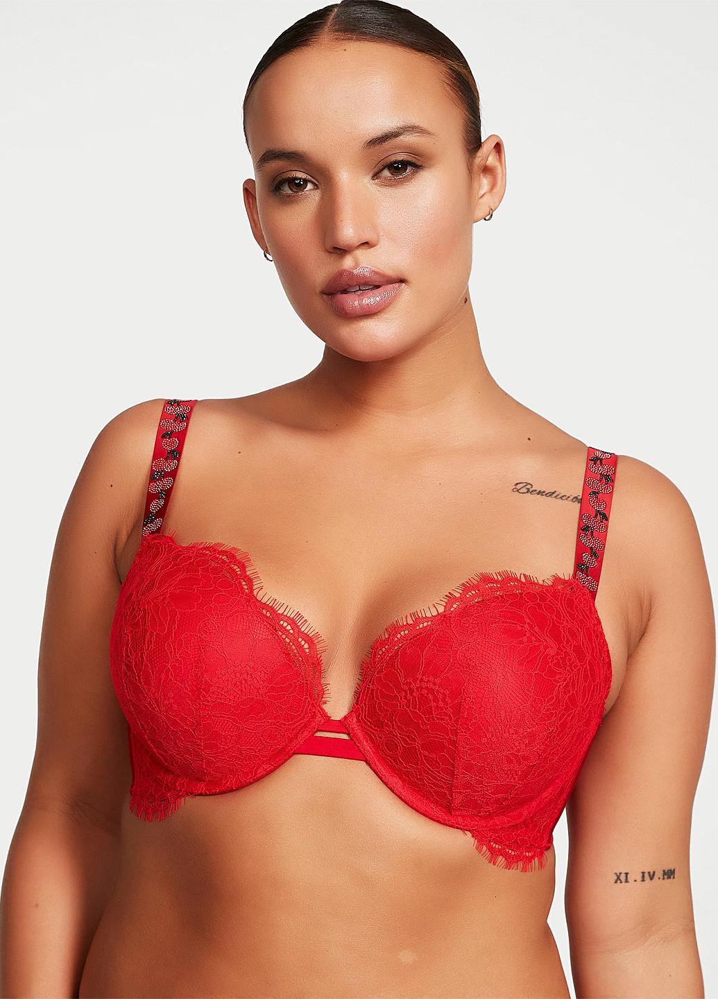 Червоний демісезонний комплект (бюстгальтер, пояс) Victoria's Secret