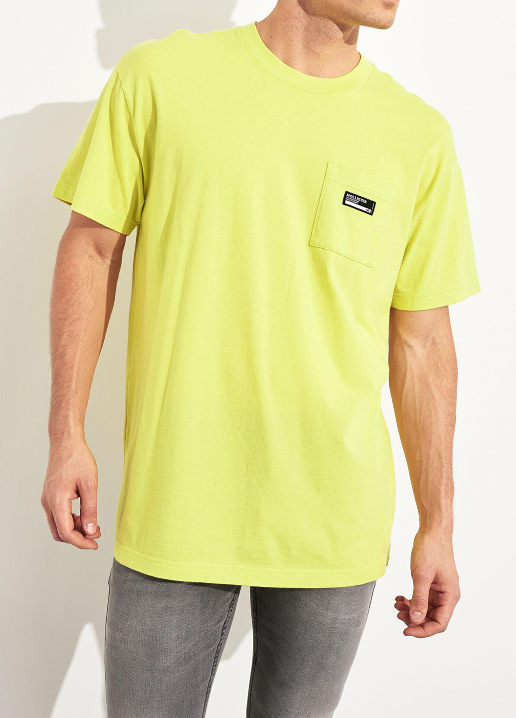 Салатовая футболка Hollister