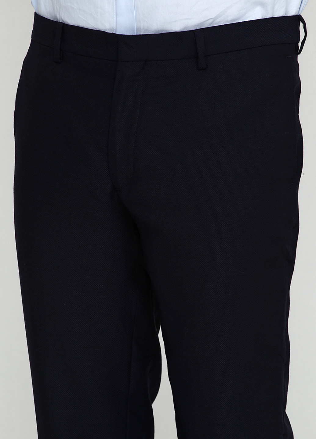 Темно-синие кэжуал демисезонные со средней талией брюки Cos