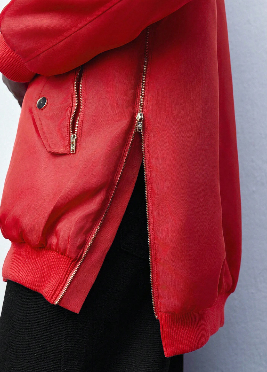 Бомбер SHEIN на молнии (332811146)