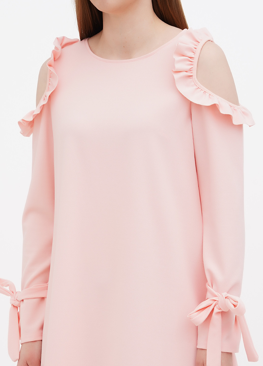 Світло-рожева коктейльна сукня а-силует Moda Italia однотонна