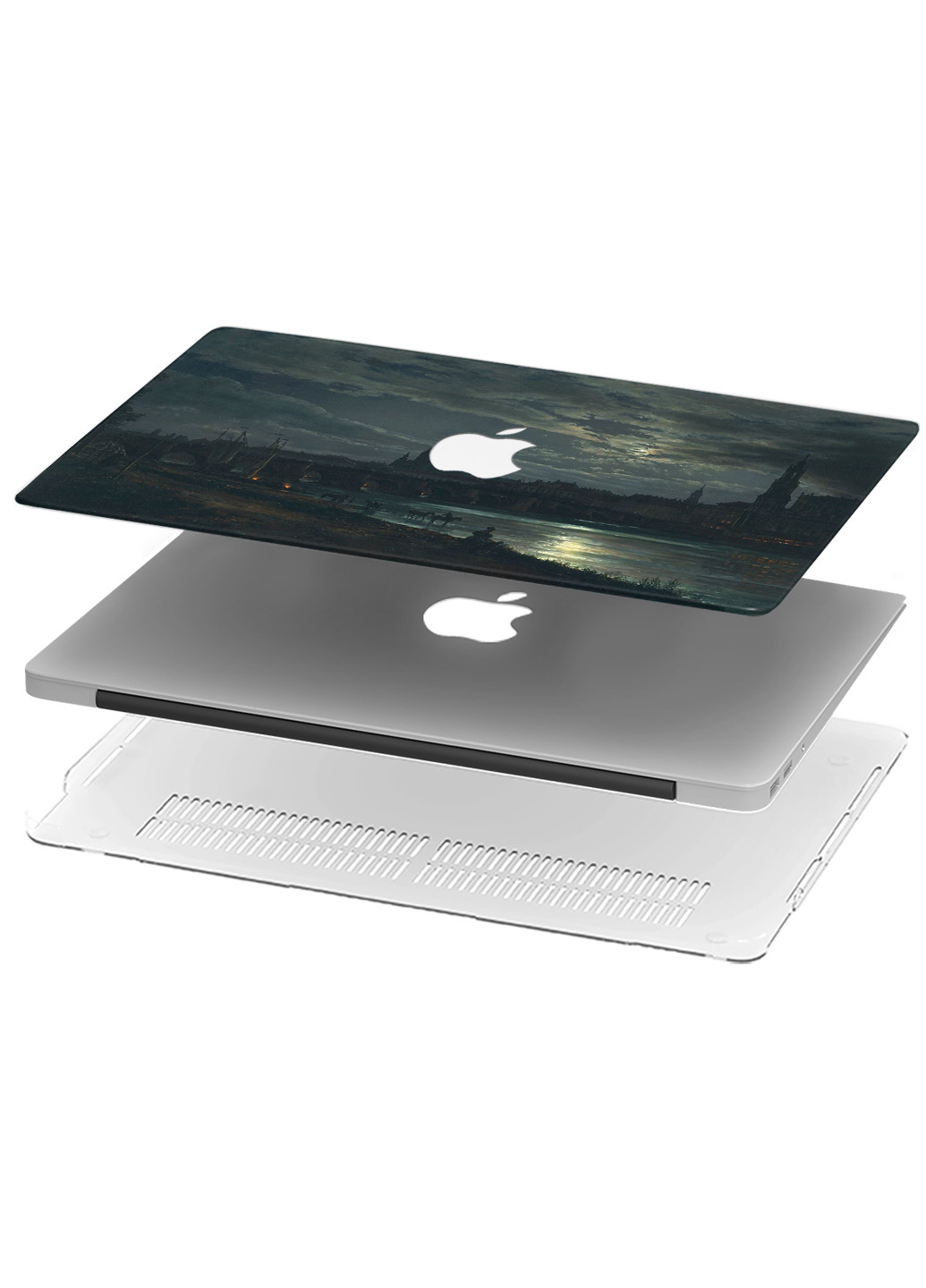 Чехол пластиковый для Apple MacBook Pro 16 A2141 Вид Дрездена в полнолуние (9494-2470) MobiPrint (218867422)