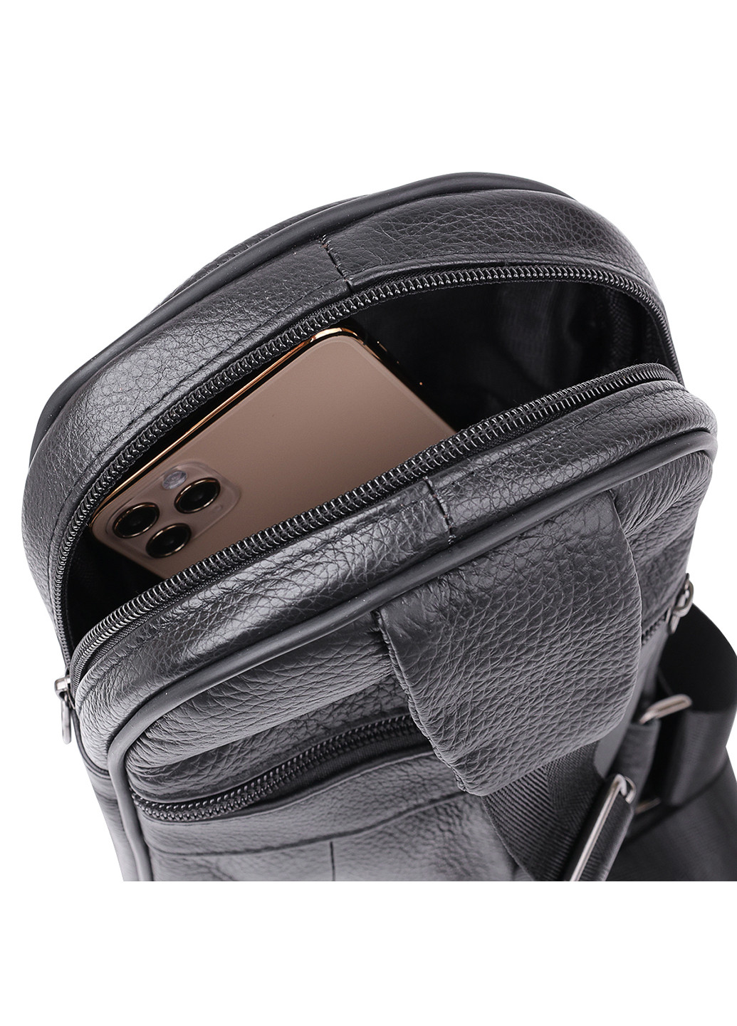 Мужская кожаная сумка через плечо 17х26х7 см Vintage (252132145)