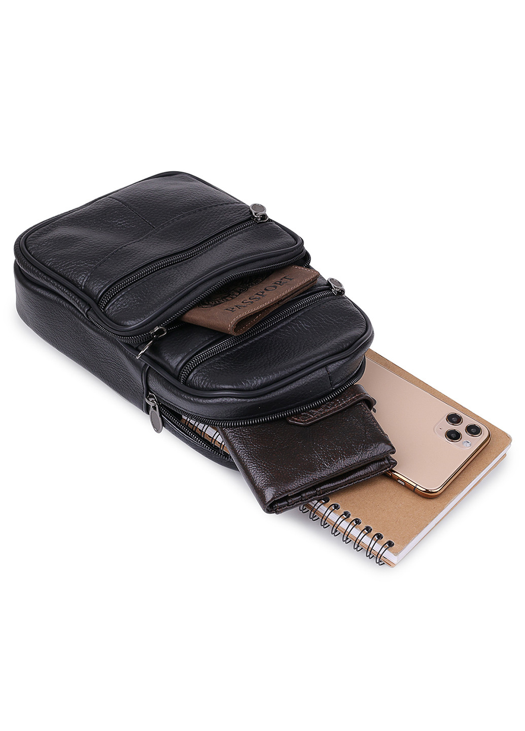 Мужская кожаная сумка через плечо 17х26х7 см Vintage (252132145)