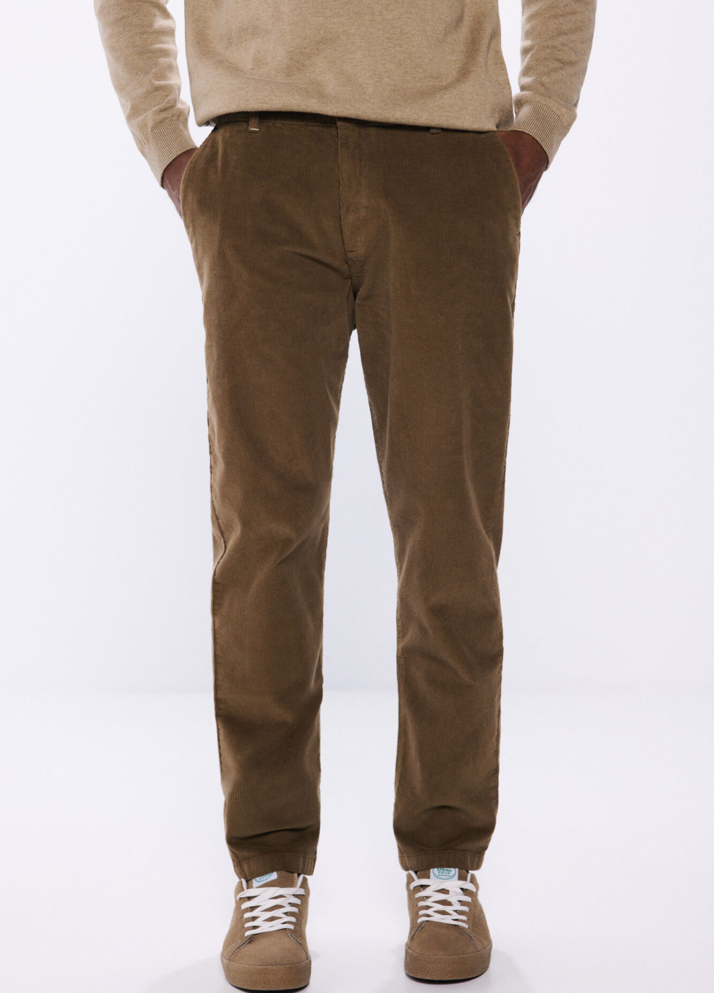 Коричневые кэжуал демисезонные чиносы брюки Springfield
