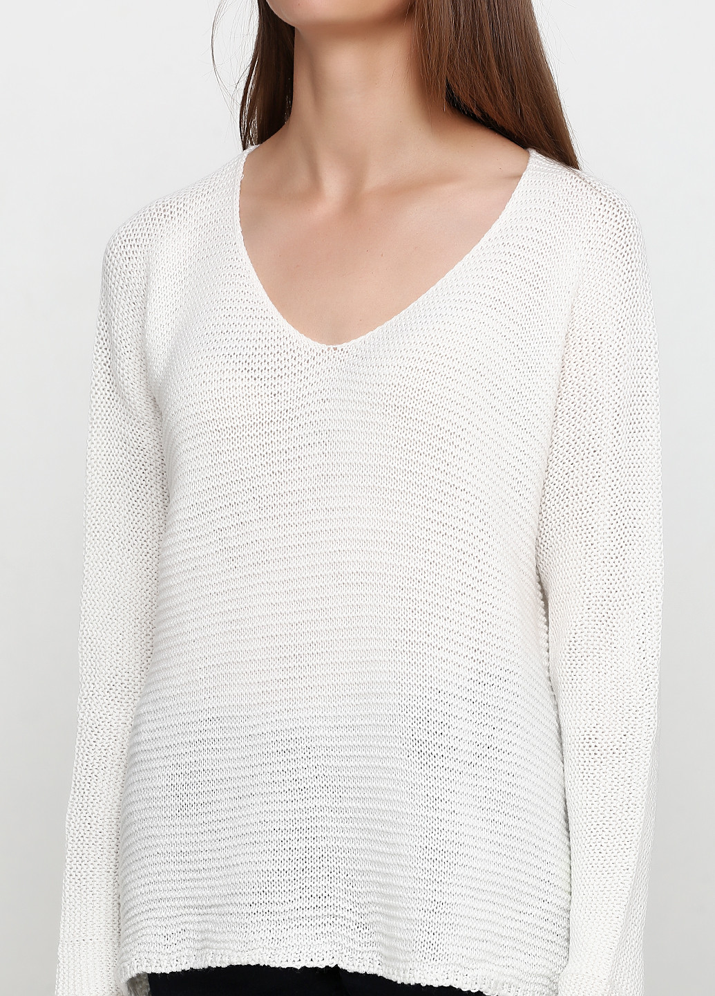 Белый демисезонный пуловер пуловер Eser