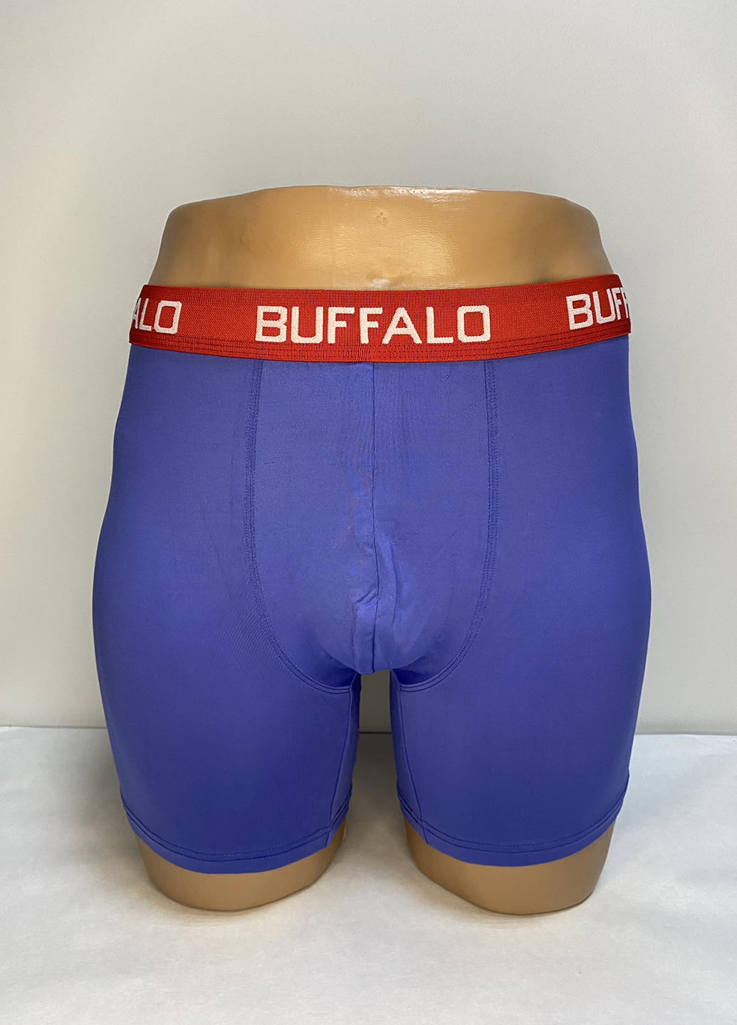 Трусы Buffalo боксеры однотонные светло-синие повседневные трикотаж, поливискоза