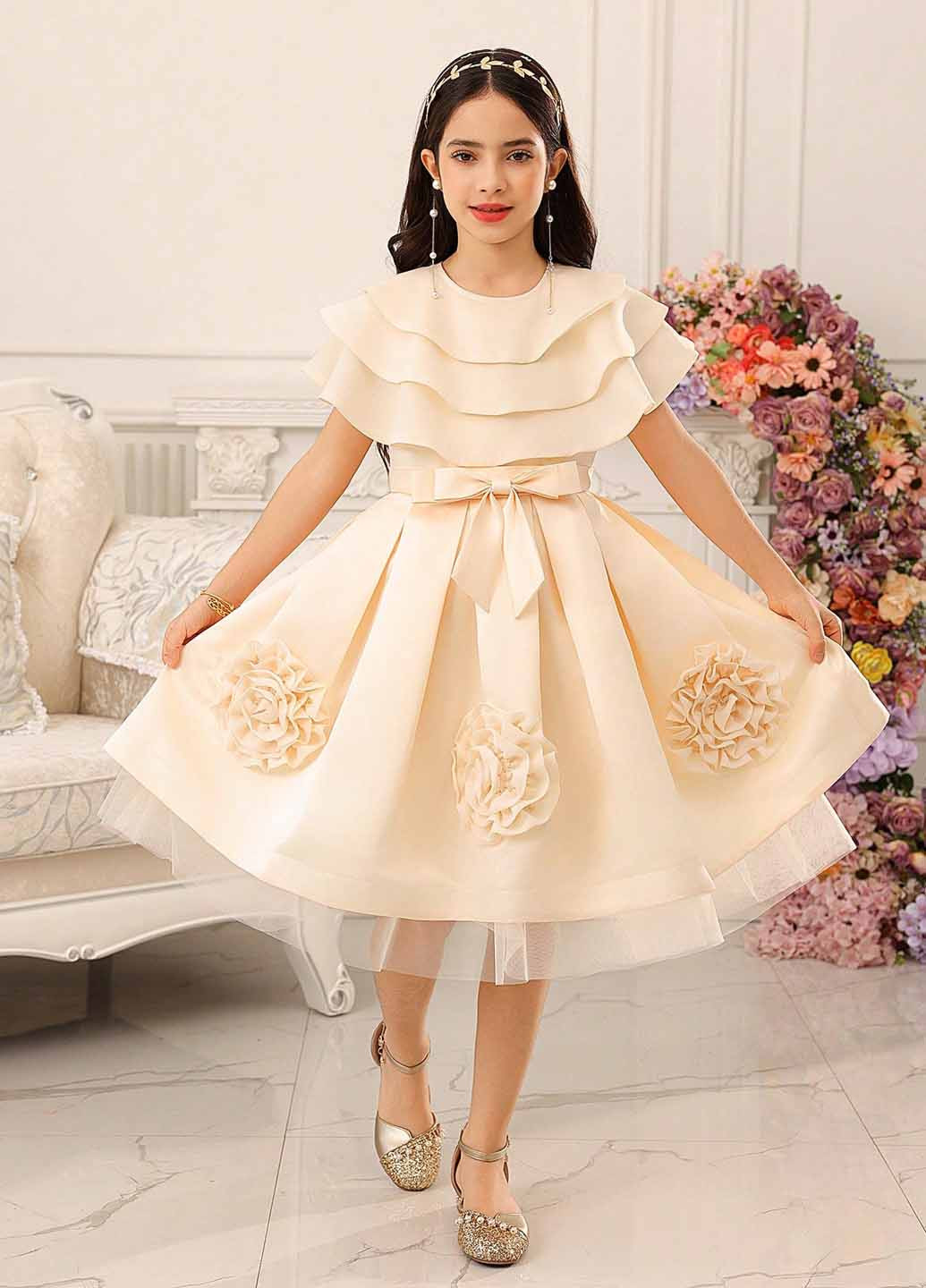 Кремовое платье SHEIN (367194485)