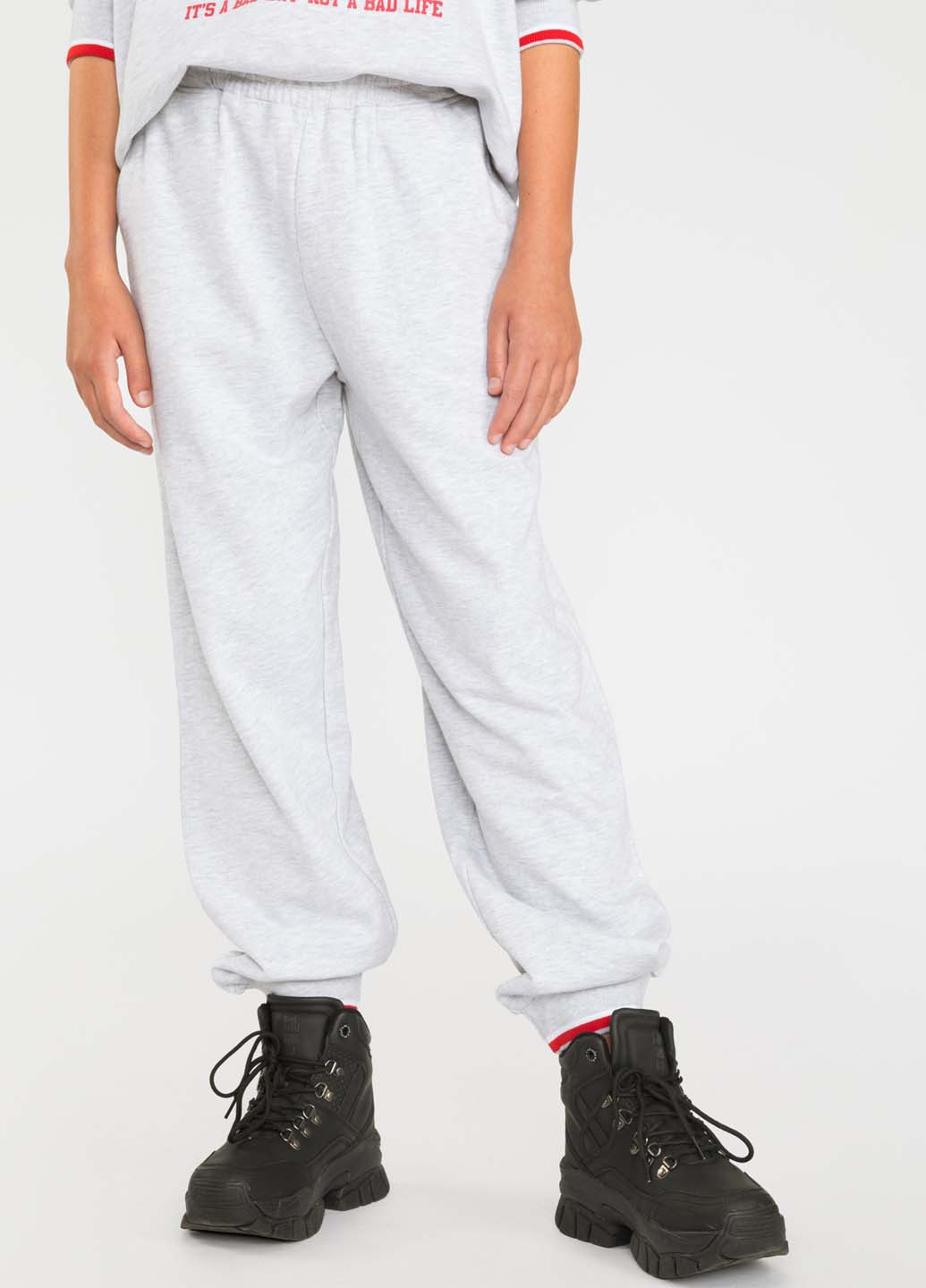 Светло-серые кэжуал демисезонные джоггеры брюки Reporter Young