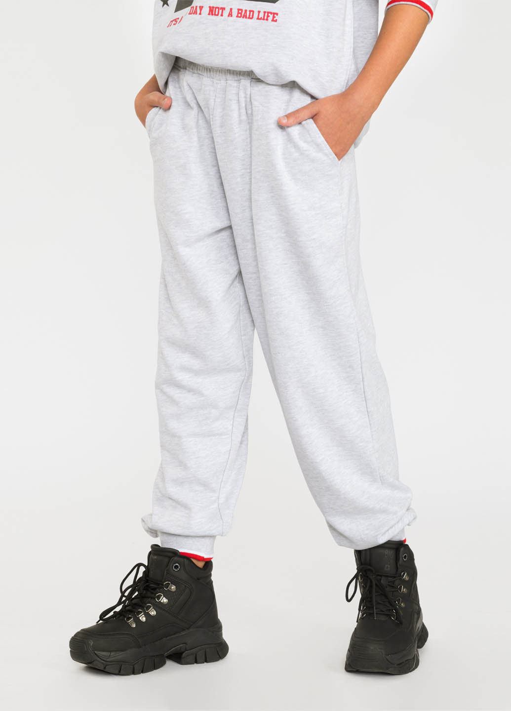 Светло-серые кэжуал демисезонные джоггеры брюки Reporter Young