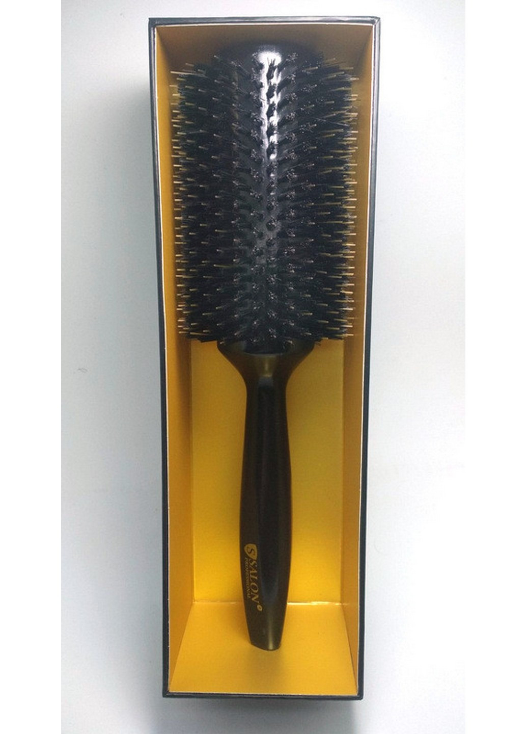 Дерев'яна щітка-брашинг для волосся кругла в коробці 43Ф Salon (254844066)