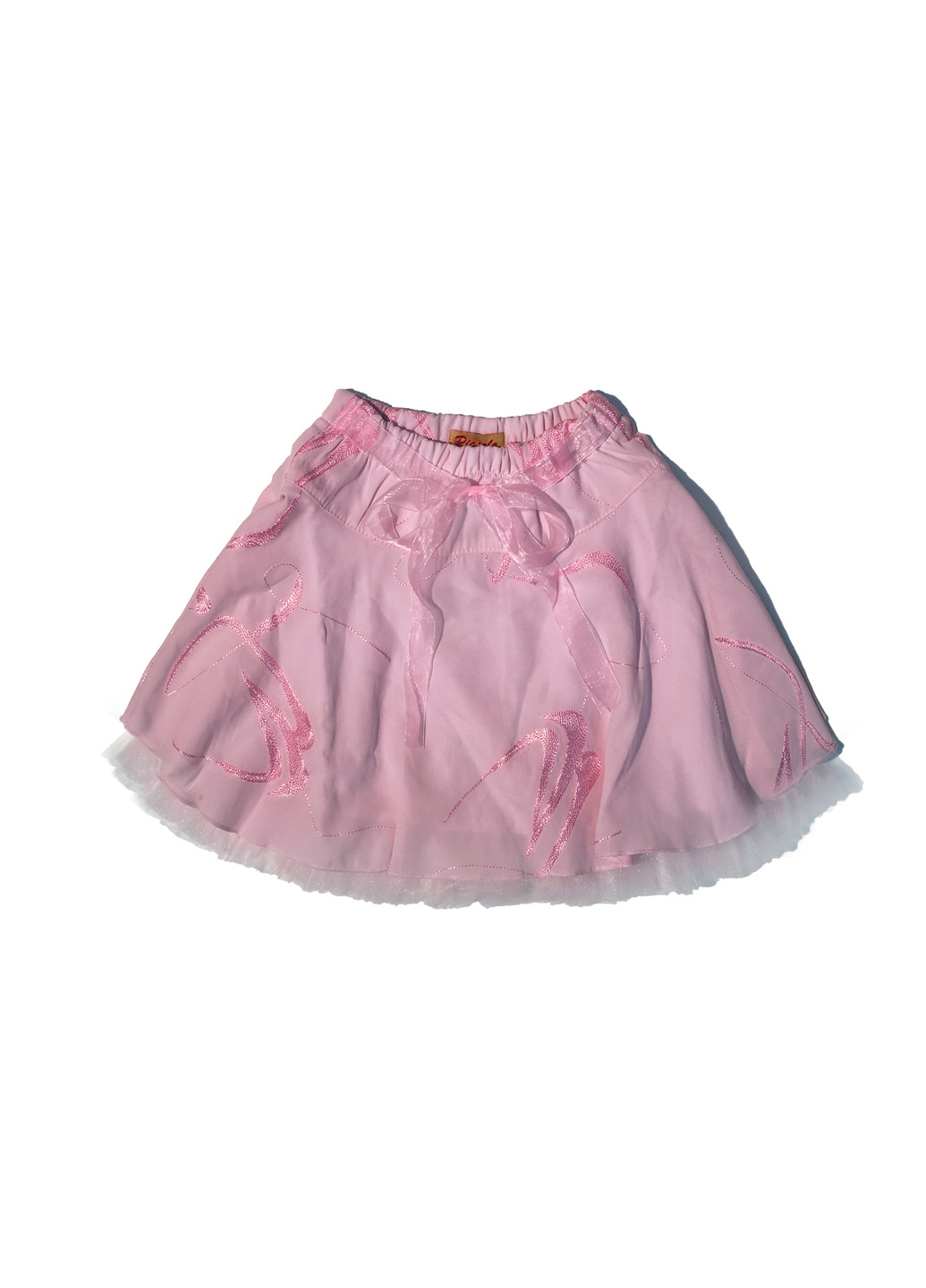 Розовая кэжуал с абстрактным узором юбка Piccolo L