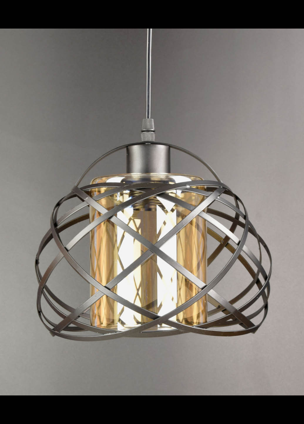 Люстра потолочная подвесная в стиле LOFT (лофт) 11532/1-br Черный 30х25х25 см. Handmade (234537466)