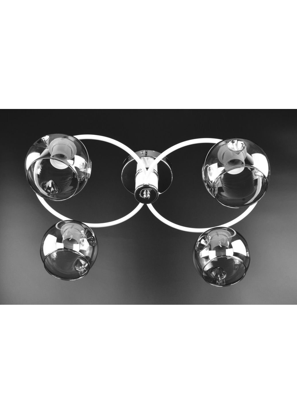 Люстра потолочная на 4 лампочки 7060/4-wh-gr Белый 20х36х47 см. Sunnysky (253527960)