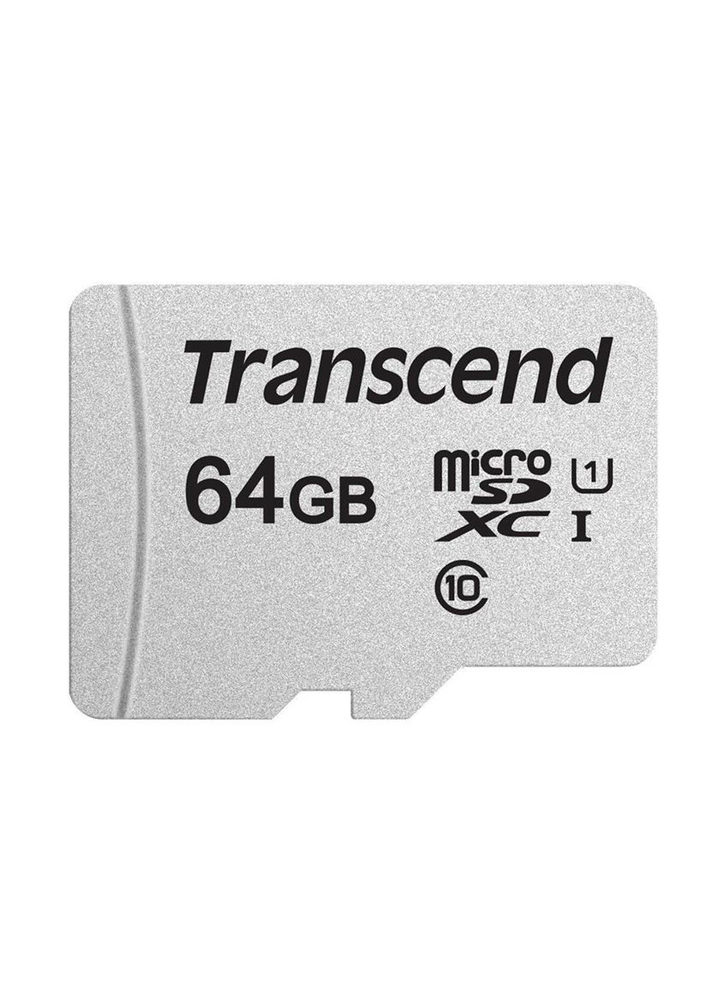 Карта пам'яті microSDXC 64GB C10 UHS-I (R95 / W45MB / s) (TS64GUSD300S) Transcend Карта памяти Transcend microSDXC 64GB C10 UHS-I (R95/W45MB/s) (TS64GUSD300S) чорні