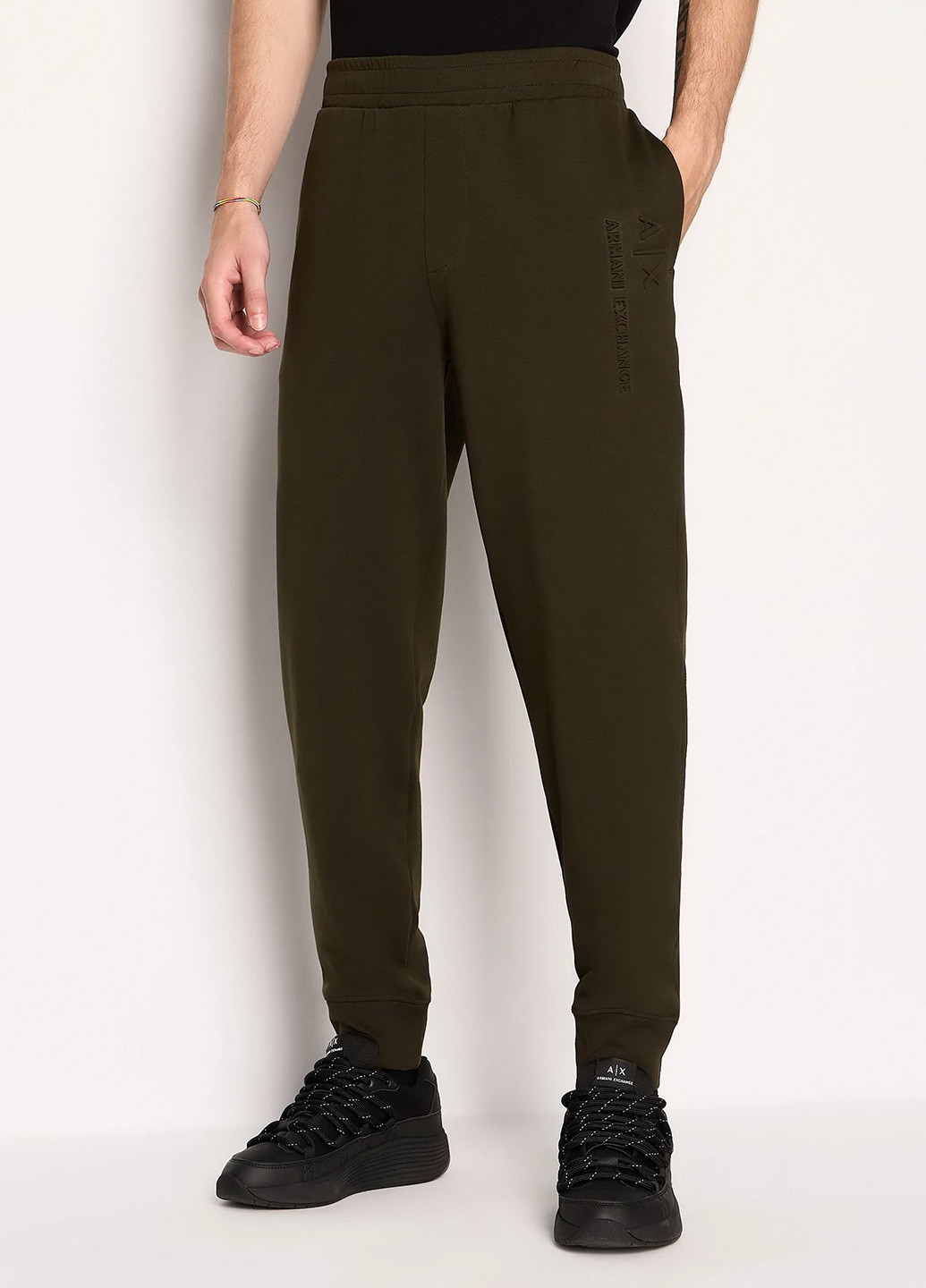 Зеленые кэжуал демисезонные джоггеры брюки Armani Exchange