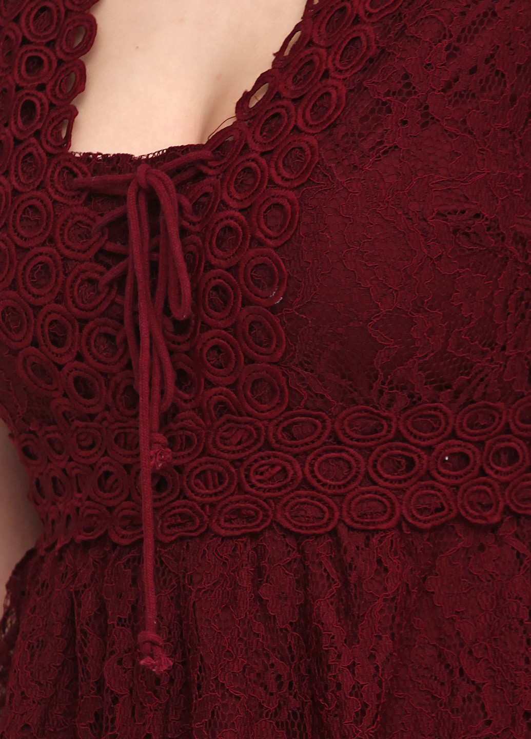 Бордовое кэжуал платье Francesca's однотонное