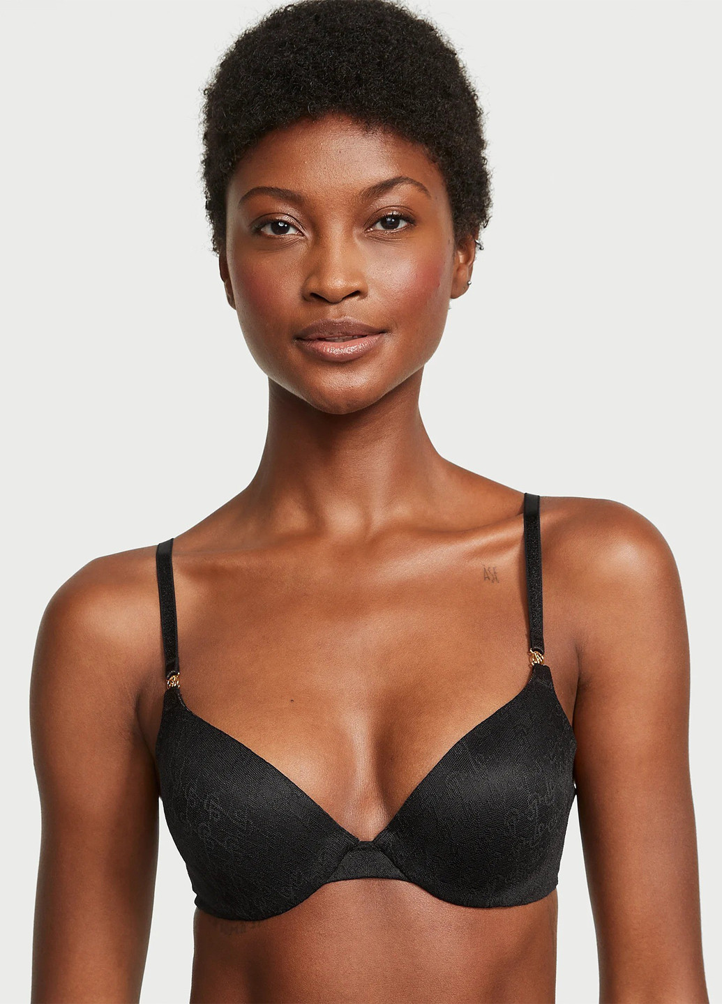 Чорний бюстгальтер Victoria's Secret з кісточками поліамід